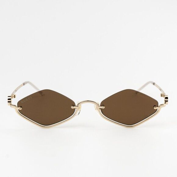 NEW Gucci GG1604S 002 Gold Brown Geometric Women Sunglasses main image 11